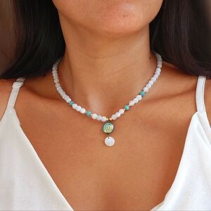 Handmade Beaded Spiral Shell Necklace